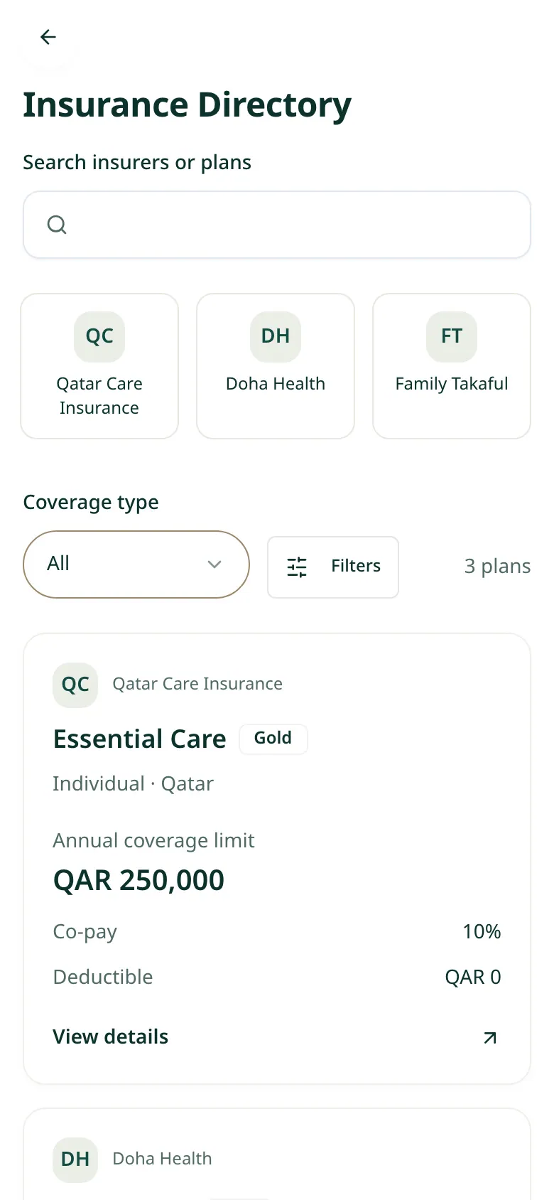 Insurance directory