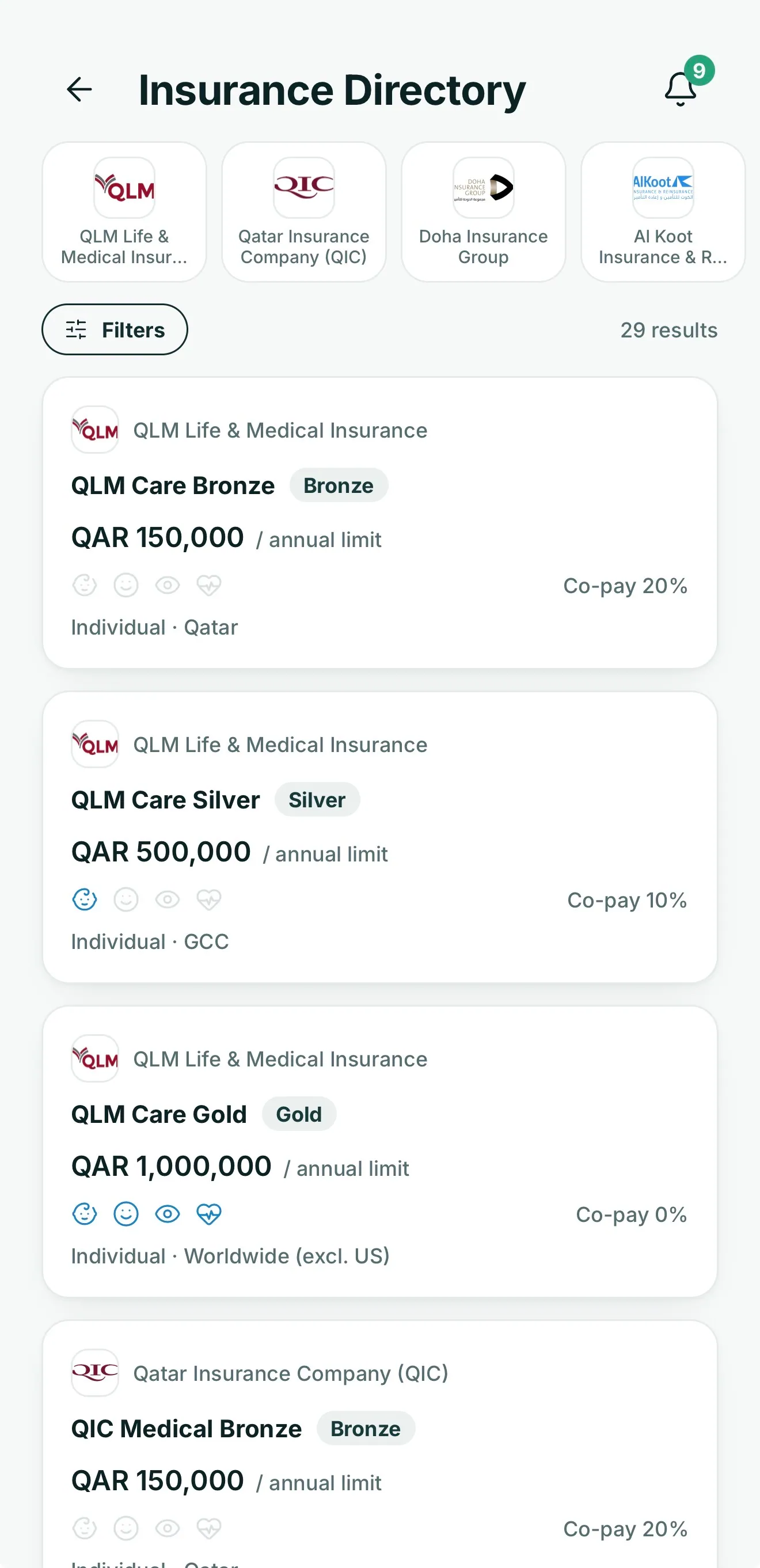 Insurance directory